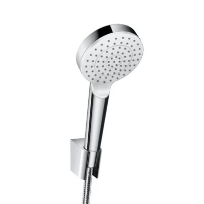Hansgrohe Crometta handdoucheset zonder stang 1 straalsoort chroom wit 26690400 7 Hansgrohe Crometta handdoucheset zonder stang 1 straalsoort chroom wit 26690400 7