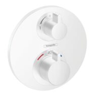 Hansgrohe Ecostat S thermostaat voor bad & douche 2 verbruikers mat-wit 15758700 Hansgrohe Ecostat S thermostaat voor bad & douche 2 verbruikers mat-wit 15758700