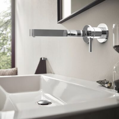 Hansgrohe Finoris eengreeps inbouw wastafelmengkraan met EcoSmart met altijd open afvoer chroom 76050000 5