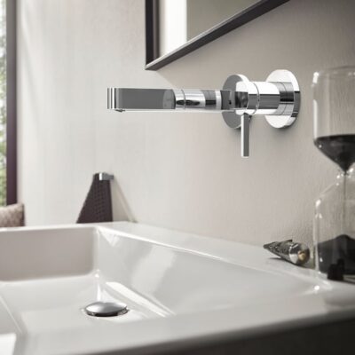 Hansgrohe Finoris eengreeps inbouw wastafelmengkraan met EcoSmart met altijd open afvoer chroom 76051000 5