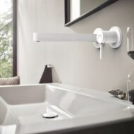 Hansgrohe Finoris eengreeps inbouw wastafelmengkraan met EcoSmart met altijd open afvoer mat-wit 76050700 Hansgrohe Finoris eengreeps inbouw wastafelmengkraan met EcoSmart met altijd open afvoer mat-wit 76050700