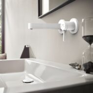 Hansgrohe Finoris eengreeps inbouw wastafelmengkraan met EcoSmart met altijd open afvoer mat-wit 76051700 Hansgrohe Finoris eengreeps inbouw wastafelmengkraan met EcoSmart met altijd open afvoer mat-wit 76051700
