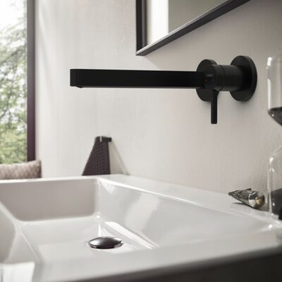 Hansgrohe Finoris eengreeps inbouw wastafelmengkraan met EcoSmart met altijd open afvoer mat-zwart 76050670 5