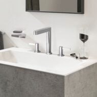 Hansgrohe Finoris wastafelkraan 160 met EcoSmart met afsluitbare afvoerplug push open chroom 76034000