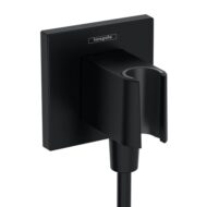Hansgrohe Fixfit Porter E handdouchehouder met slangverbinding mat-zwart 26889670 Hansgrohe Fixfit Porter E handdouchehouder met slangverbinding mat-zwart 26889670