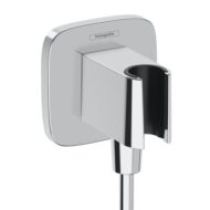 Hansgrohe Fixfit Porter Q handdouchehouder met slangverbinding chroom 26887000 Hansgrohe Fixfit Porter Q handdouchehouder met slangverbinding chroom 26887000