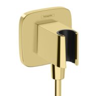 Hansgrohe Fixfit Porter Q handdouchehouder met slangverbinding goud 26887990 Hansgrohe Fixfit Porter Q handdouchehouder met slangverbinding goud 26887990