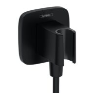 Hansgrohe Fixfit Porter Q handdouchehouder met slangverbinding mat-zwart 26887670 Hansgrohe Fixfit Porter Q handdouchehouder met slangverbinding mat-zwart 26887670