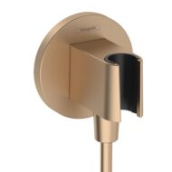 Hansgrohe Fixfit Porter S handdouchehouder met slangverbinding brons geborsteld 26888140 Hansgrohe Fixfit Porter S handdouchehouder met slangverbinding brons geborsteld 26888140
