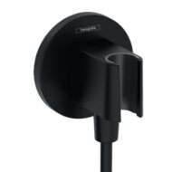Hansgrohe Fixfit Porter S handdouchehouder met slangverbinding mat-zwart 26888670 Hansgrohe Fixfit Porter S handdouchehouder met slangverbinding mat-zwart 26888670