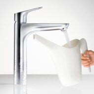 Hansgrohe Focus wastafelkraan 190 met verhoogde kraanlichaam met EcoSmart chroom 31518000