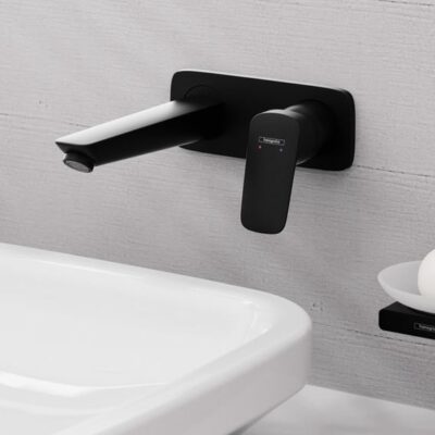 Hansgrohe Logis eengreeps inbouw wastafelmengkraan met EcoSmart met altijd open afvoer mat-zwart 71220670 7