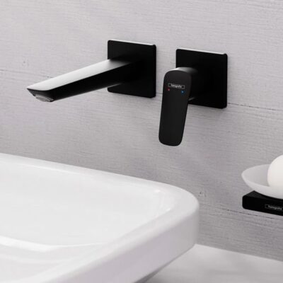 Hansgrohe Logis eengreeps inbouw wastafelmengkraan met EcoSmart met altijd open afvoer mat-zwart 71256670 7