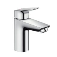 Hansgrohe Logis wastafelkraan 100 CoolStart met EcoSmart met trekstang-afvoergarnituur chroom 71102000 Hansgrohe Logis wastafelkraan 100 CoolStart met EcoSmart met trekstang-afvoergarnituur chroom 71102000