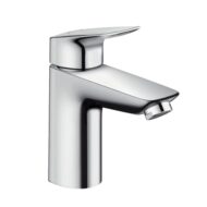 Hansgrohe Logis wastafelkraan 100 LowFlow met EcoSmart met trekstang-afvoergarnituur chroom 71104000 46