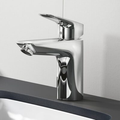 Hansgrohe Logis wastafelkraan 100 met EcoSmart met trekstang-afvoergarnituur chroom 71171000 5 Hansgrohe Logis wastafelkraan 100 met EcoSmart met trekstang-afvoergarnituur chroom 71171000 5