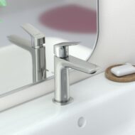 Hansgrohe Logis wastafelkraan 110 met EcoSmart met trekstang-afvoergarnituur chroom 71251000 Hansgrohe Logis wastafelkraan 110 met EcoSmart met trekstang-afvoergarnituur chroom 71251000