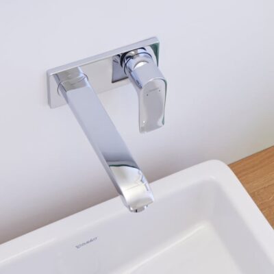 Hansgrohe Metris eengreeps inbouw wastafelmengkraan met EcoSmart met altijd open afvoer chroom 31086000 6