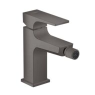 Hansgrohe Metropol bidetkraan met afsluitbare afvoerplug push open zwart chroom geborsteld 32520340 41