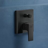 Hansgrohe Metropol eengreeps inbouw mengkraan voor bad 2 verbruikers zwart chroom geborsteld 32545340