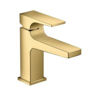 Hansgrohe Metropol wastafelkraan 100 met EcoSmart met afsluitbare afvoerplug push open goud 32500990 Hansgrohe Metropol wastafelkraan 100 met EcoSmart met afsluitbare afvoerplug push open goud 32500990