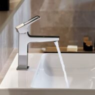 Hansgrohe Metropol wastafelkraan 110 met EcoSmart met afsluitbare afvoerplug push open chroom 74507000 Hansgrohe Metropol wastafelkraan 110 met EcoSmart met afsluitbare afvoerplug push open chroom 74507000