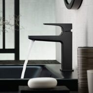 Hansgrohe Metropol wastafelkraan 110 met EcoSmart met afsluitbare afvoerplug push open mat-zwart 32507670 Hansgrohe Metropol wastafelkraan 110 met EcoSmart met afsluitbare afvoerplug push open mat-zwart 32507670