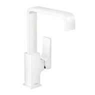 Hansgrohe Metropol wastafelkraan 230 met EcoSmart met afsluitbare afvoerplug push open mat-wit 32511700