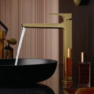 Hansgrohe Metropol wastafelkraan 260 met verhoogde kraanlichaam met EcoSmart met afsluitbare afvoerplug push open goud 32512990 Hansgrohe Metropol wastafelkraan 260 met verhoogde kraanlichaam met EcoSmart met afsluitbare afvoerplug push open goud 32512990