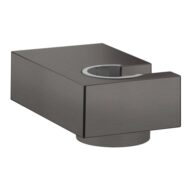 Hansgrohe Porter E handdouchehouder zwart chroom geborsteld 28387340 Hansgrohe Porter E handdouchehouder zwart chroom geborsteld 28387340
