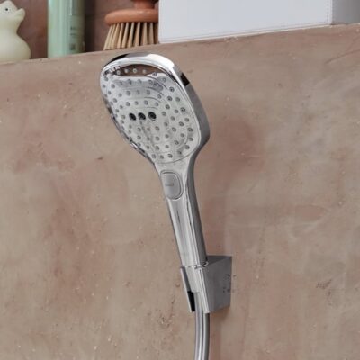 Hansgrohe Raindance Select E handdoucheset zonder stang 3 straalsoorten chroom 26700000 10 Hansgrohe Raindance Select E handdoucheset zonder stang 3 straalsoorten chroom 26700000 10