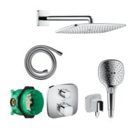 Hansgrohe Raindance Select E thermostatische inbouw regendoucheset met EcoSmart 360 x 190 mm chroom 27801000