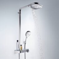 Hansgrohe Raindance Select E thermostatische opbouw regendoucheset 318 x 190 mm chroom 27127000