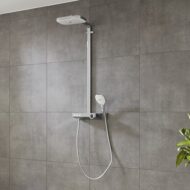 Hansgrohe Raindance Select E thermostatische opbouw regendoucheset 318 x 190 mm chroom wit 27127400
