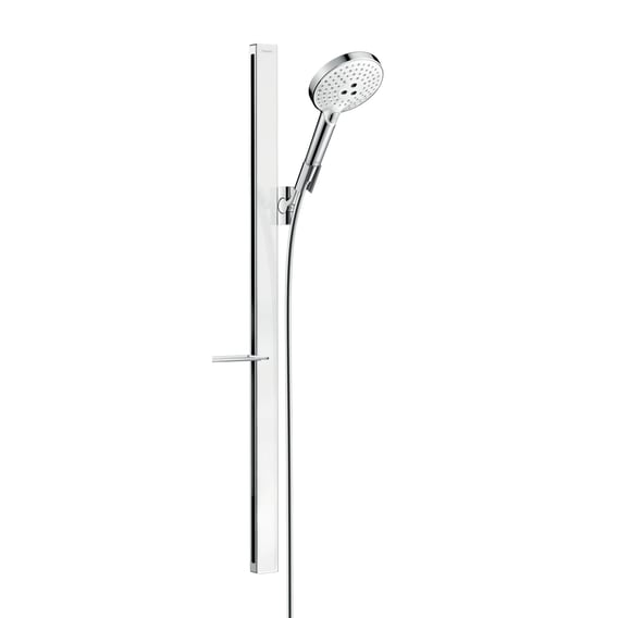 Hansgrohe Raindance Select S glijstangset met garnituur 3 straalsoorten 945 mm chroom wit 27648400 3 Hansgrohe Raindance Select S glijstangset met garnituur 3 straalsoorten 945 mm chroom wit 27648400 3