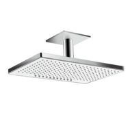 Hansgrohe Rainmaker Select regendouchekopset 2 straalsoorten 466 x 300 mm chroom wit 24014400 Hansgrohe Rainmaker Select regendouchekopset 2 straalsoorten 466 x 300 mm chroom wit 24014400