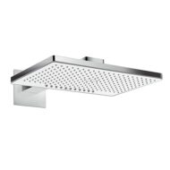 Hansgrohe Rainmaker Select regendouchekopset 2 straalsoorten 466 x 300 mm chroom wit 24015400 Hansgrohe Rainmaker Select regendouchekopset 2 straalsoorten 466 x 300 mm chroom wit 24015400