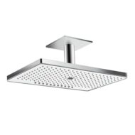 Hansgrohe Rainmaker Select regendouchekopset 3 straalsoorten 466 x 300 mm chroom wit 24016400 Hansgrohe Rainmaker Select regendouchekopset 3 straalsoorten 466 x 300 mm chroom wit 24016400