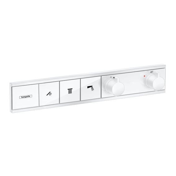Hansgrohe RainSelect thermostaat voor douche 3 verbruikers mat-wit 15381700 3 Hansgrohe RainSelect thermostaat voor douche 3 verbruikers mat-wit 15381700 3