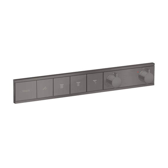 Hansgrohe RainSelect thermostaat voor douche 4 verbruikers zwart chroom geborsteld 15382340 3 Hansgrohe RainSelect thermostaat voor douche 4 verbruikers zwart chroom geborsteld 15382340 3