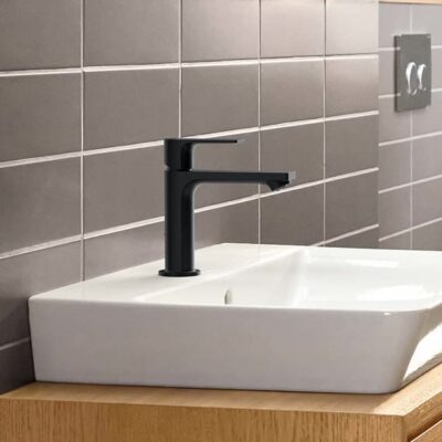 Hansgrohe Rebris E wastafelkraan 110 met EcoSmart met trekstang-afvoergarnituur mat-zwart 72557670 5
