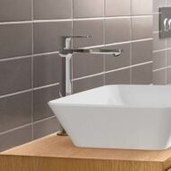 Hansgrohe Rebris E wastafelkraan 240 CoolStart met verhoogde kraanlichaam met trekstang-afvoergarnituur chroom 72591000 Hansgrohe Rebris E wastafelkraan 240 CoolStart met verhoogde kraanlichaam met trekstang-afvoergarnituur chroom 72591000