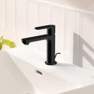 Hansgrohe Rebris S wastafelkraan 110 met EcoSmart met trekstang-afvoergarnituur mat-zwart 72517670 Hansgrohe Rebris S wastafelkraan 110 met EcoSmart met trekstang-afvoergarnituur mat-zwart 72517670