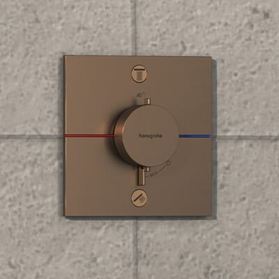 Hansgrohe ShowerSelect Comfort E thermostaat voor bad & douche 2 verbruikers brons geborsteld 15578140 9