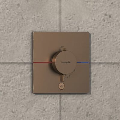 Hansgrohe ShowerSelect Comfort E thermostaat voor bad & douche 2 verbruikers brons geborsteld 15575140 7