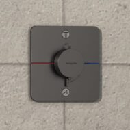 Hansgrohe ShowerSelect Comfort Q thermostaat voor bad & douche 2 verbruikers zwart chroom geborsteld 15586340