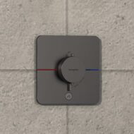 Hansgrohe ShowerSelect Comfort Q thermostaat voor bad & douche 2 verbruikers zwart chroom geborsteld 15589340