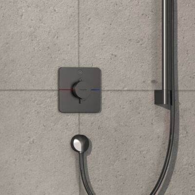 Hansgrohe ShowerSelect Comfort Q thermostaat voor douche 1 verbruiker zwart chroom geborsteld 15581340 6