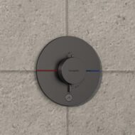 Hansgrohe ShowerSelect Comfort S thermostaat voor bad & douche 2 verbruikers zwart chroom geborsteld 15562340