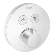 Hansgrohe ShowerSelect S thermostaat voor bad & douche 2 verbruikers mat-wit 15743700 Hansgrohe ShowerSelect S thermostaat voor bad & douche 2 verbruikers mat-wit 15743700